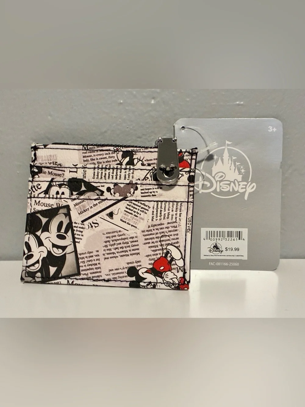 Disneys Mickey and Minnie Mouse Newspaper Cardholder Wallet